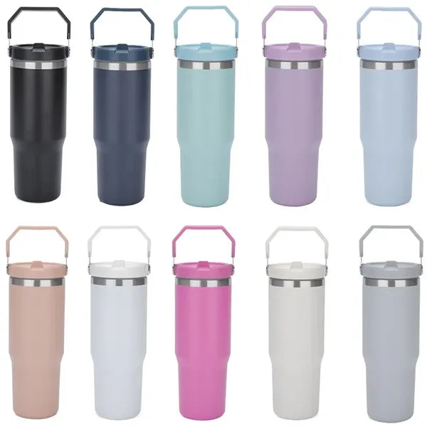 30oz Stainless Steel Tumbler with Top Handle