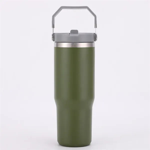 30oz Stainless Steel Tumbler with Top Handle
