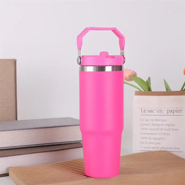 30oz Stainless Steel Tumbler with Top Handle