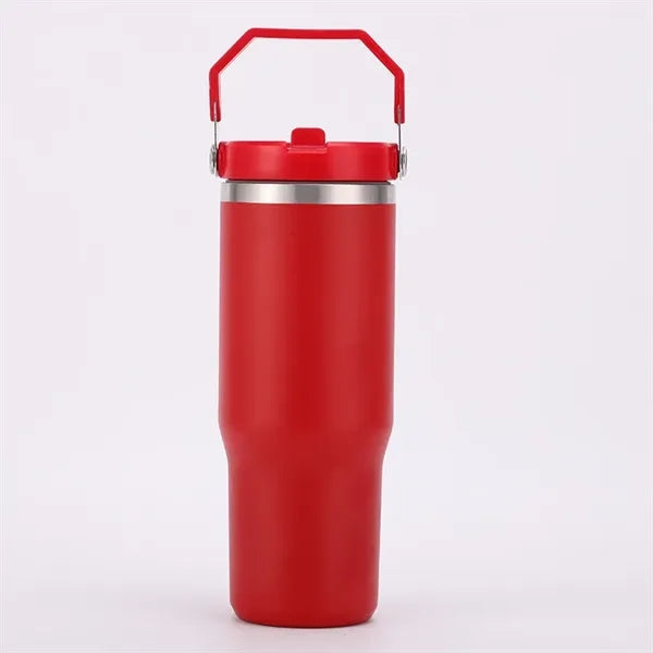 30oz Stainless Steel Tumbler with Top Handle