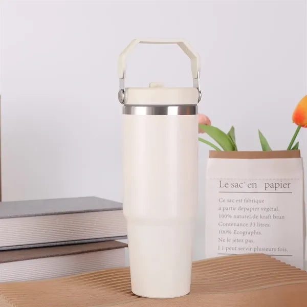 30oz Stainless Steel Tumbler with Top Handle