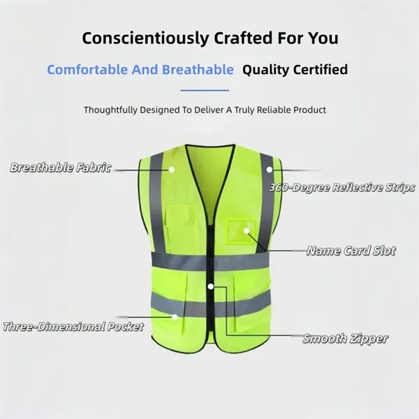 Reflective Mesh Safety Vest for Work Outdoor