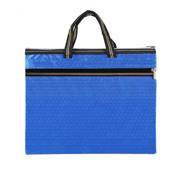 Document Bag with Handles and Zipper Pocket