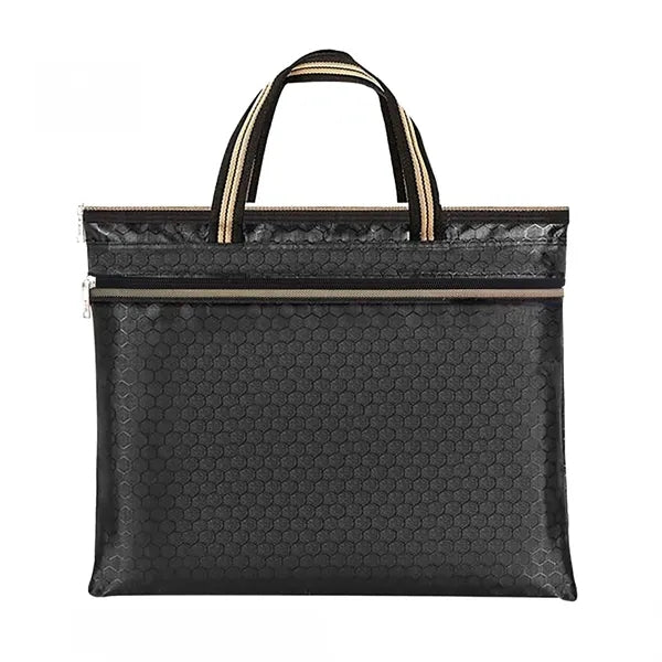 Document Bag with Handles and Zipper Pocket