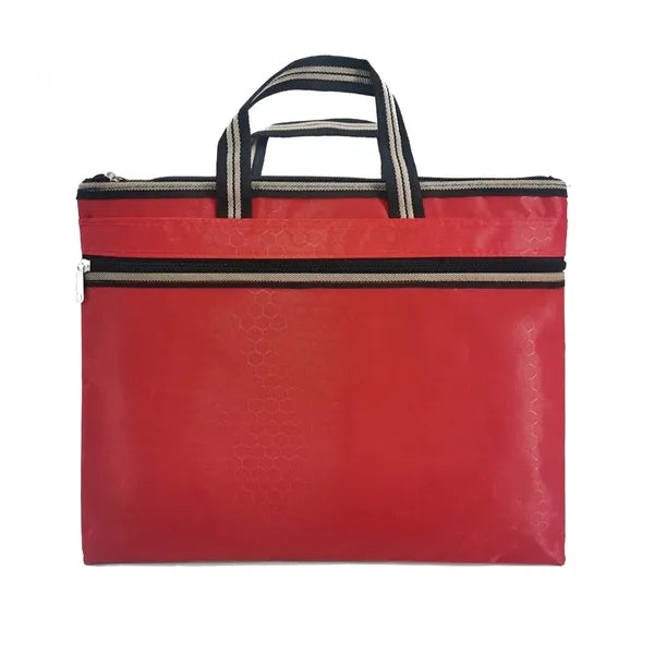 Document Bag with Handles and Zipper Pocket