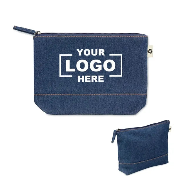 Recycled Denim Cosmetic Pouch