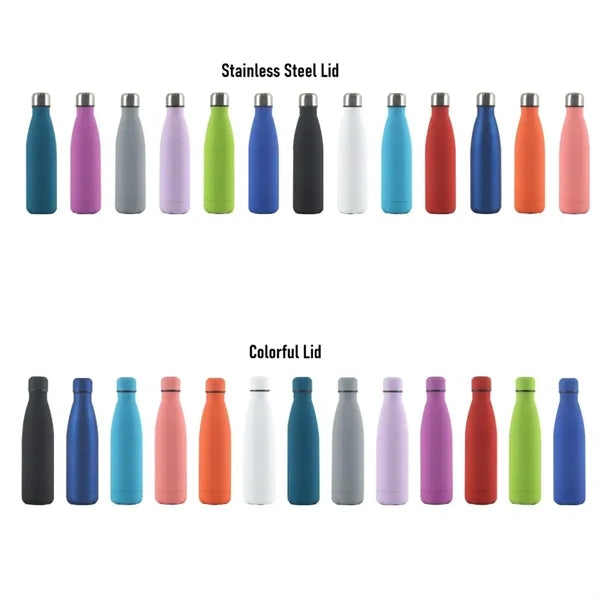 17oz Stainless Steel Water Bottle - Rubberized Coating