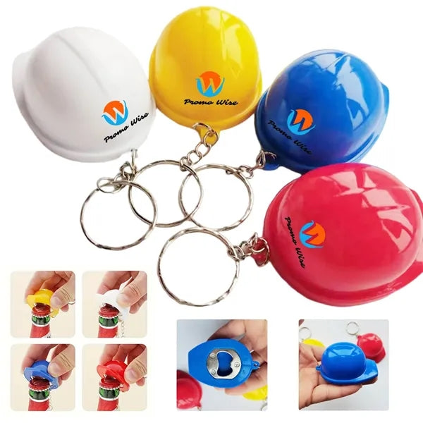 Mini Helmet-Shaped Bottle Opener Keychain