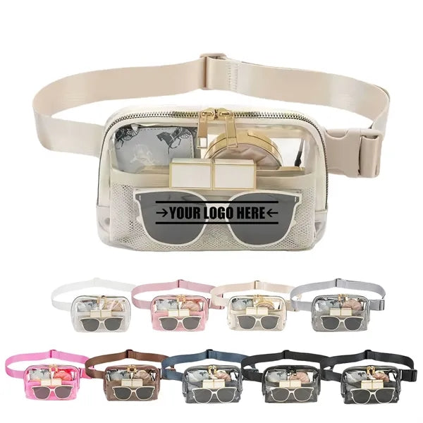 Clear Adjustable Strap Crossbody Waist Bag