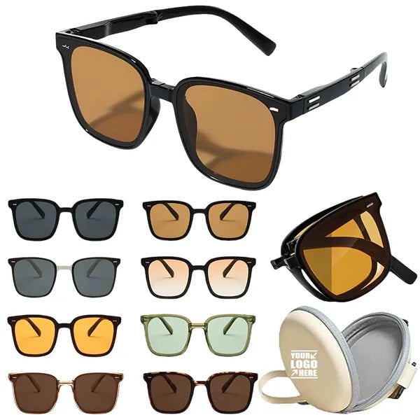 Folding UV Sunglasses With Bag