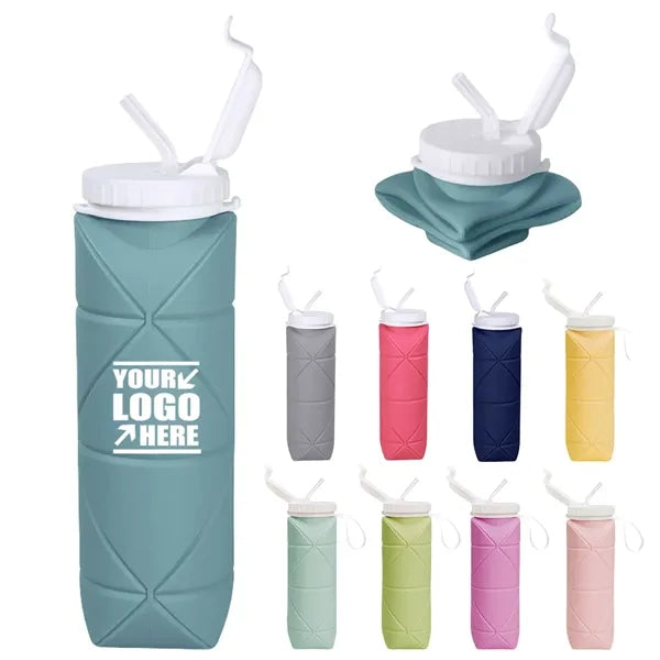 20oz Collapsible Water Bottles With Straw