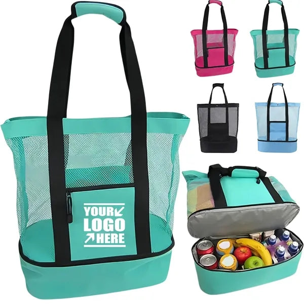 2 in 1 Cooler Mesh Picnic Bag