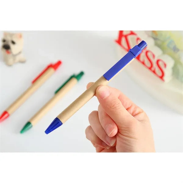 Eco Smooth Writing Lightweight Kraft Paper Ballpoint Pens