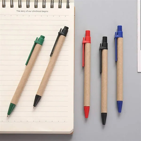 Eco Smooth Writing Lightweight Kraft Paper Ballpoint Pens