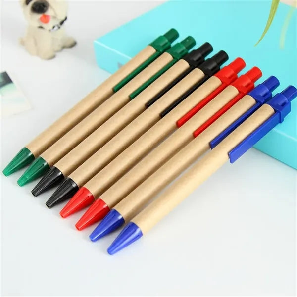 Eco Smooth Writing Lightweight Kraft Paper Ballpoint Pens