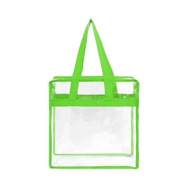 Stadium Approved Clear Zipper Tote Bag