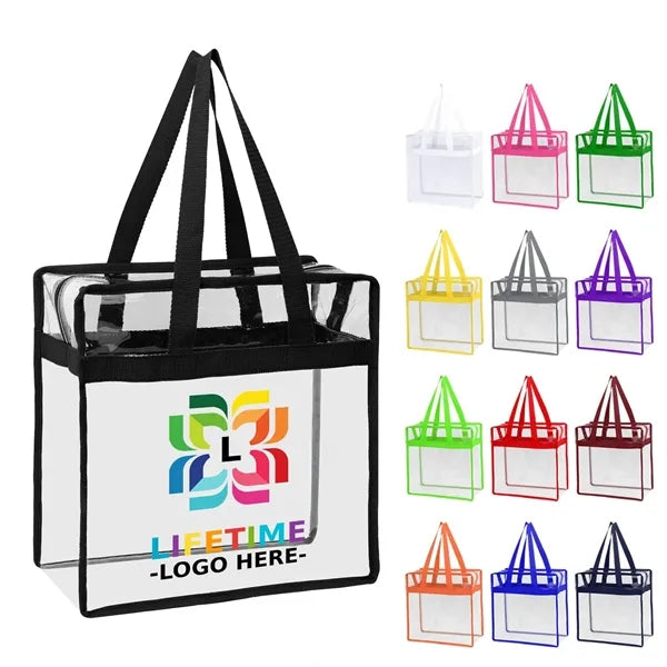 Stadium Approved Clear Zipper Tote Bag