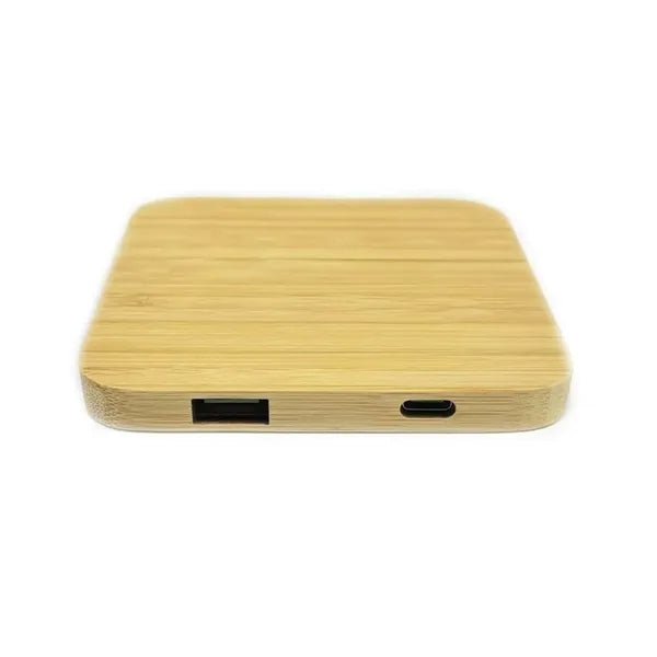 Bamboo 5W Wireless Charger With Dual Usb Ports