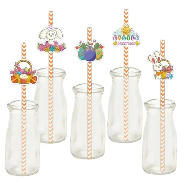 Paper Straws W/ Decor