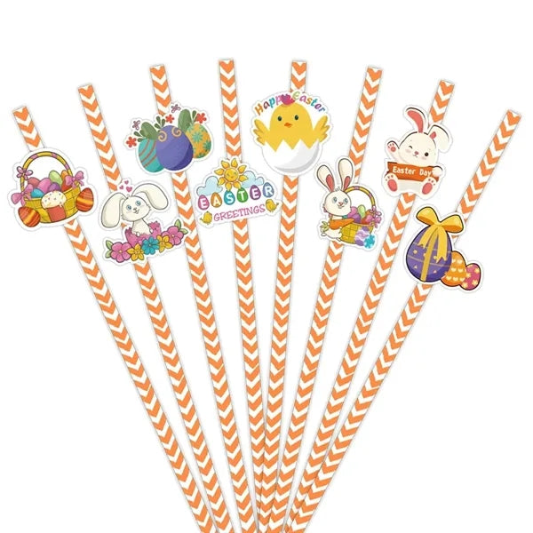 Paper Straws W/ Decor
