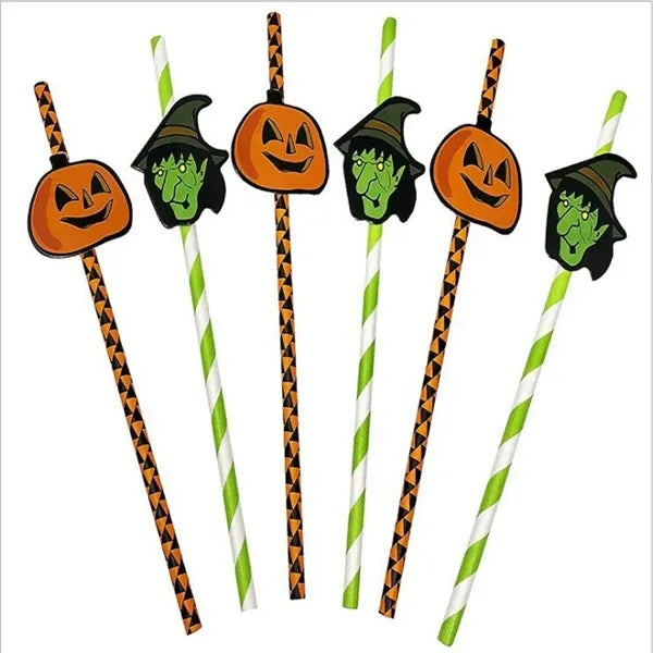 Paper Straws W/ Decor
