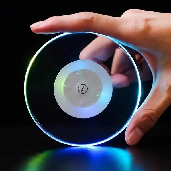 LED Round Shape Transparent Colorful Flash Waterproof Light