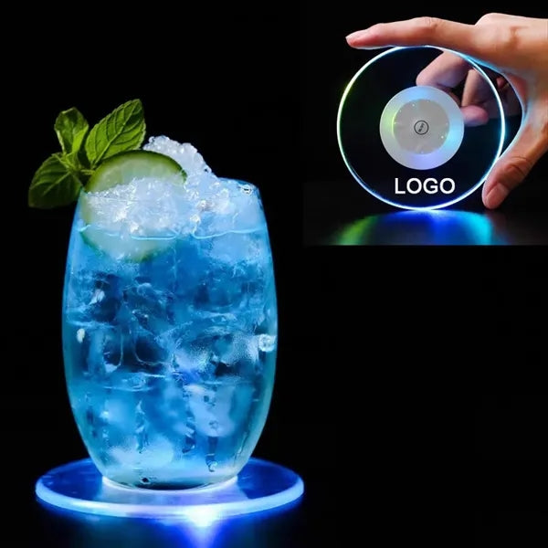 LED Round Shape Transparent Colorful Flash Waterproof Light