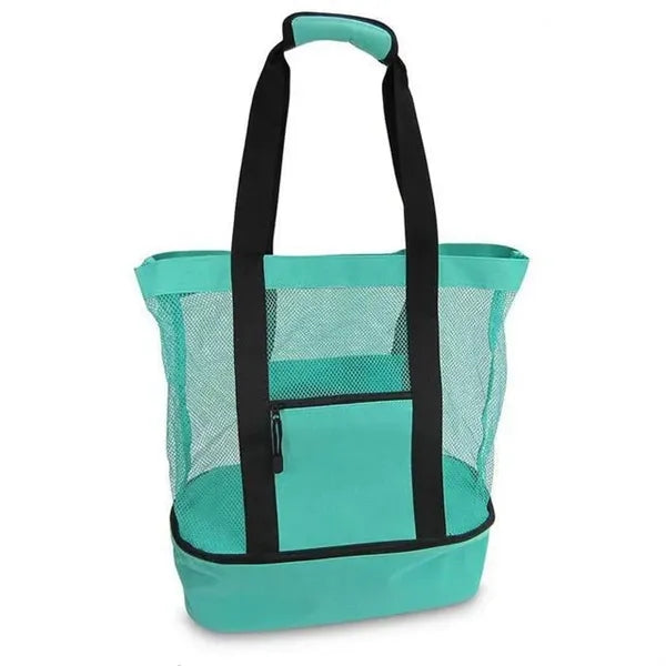 Mesh Beach Tote Bag With Cooler