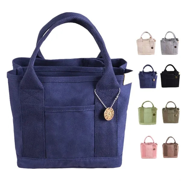 Canvas Mini Tote Bag Compact Organizer for Everyday Use