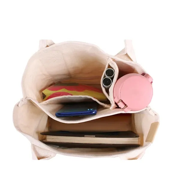 Canvas Mini Tote Bag Compact Organizer for Everyday Use