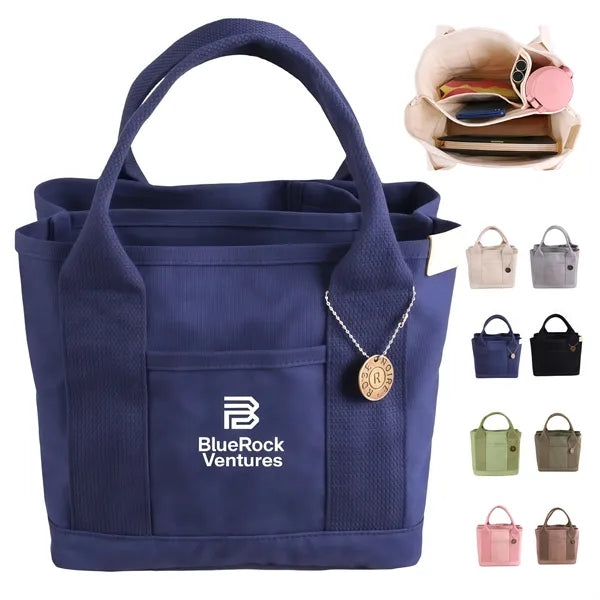 Canvas Mini Tote Bag Compact Organizer for Everyday Use