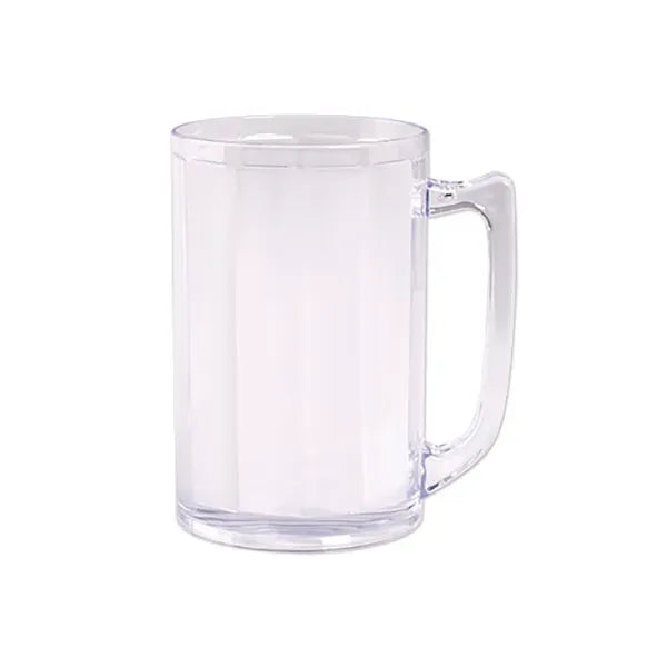 16 Oz Plastic Fluted Beer Mug with Handle