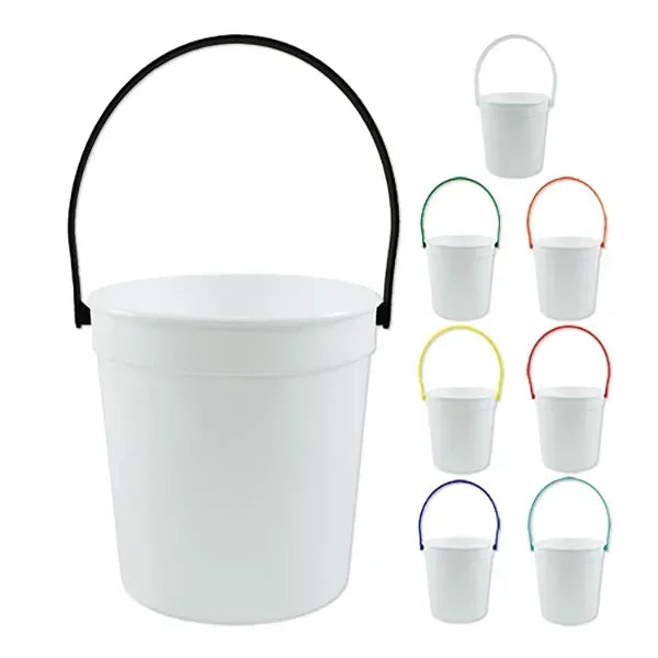32 Oz Plastic Rum Bucket with Mix and Match Color Handle