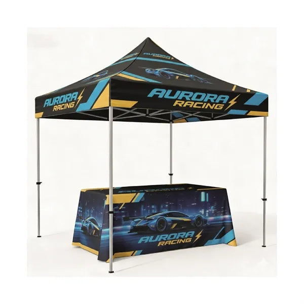 10' x 10' Custom Sublimated Canopy Tent w/ 6' Table Cover