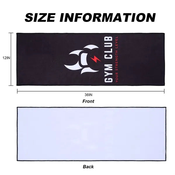 12" X 36" Sublimated Poly-Cotton Sports Towel - 400GSM