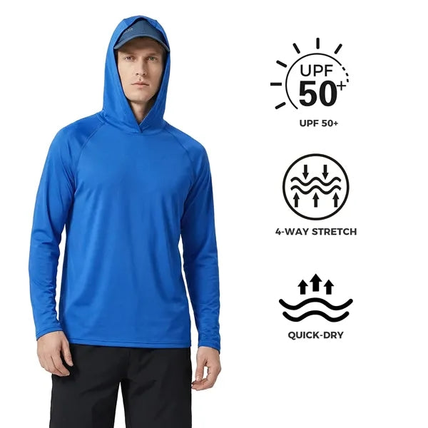 Unisex 200 GSM Sunproof UPF 50+ Fishing Long Sleeve Shirt Ho