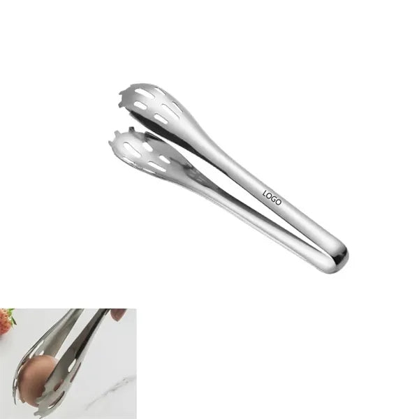 9" SUS304 Stainless Steel Food Tongs For Egg