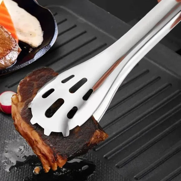 9" SUS304 Stainless Steel Food Tongs For Egg