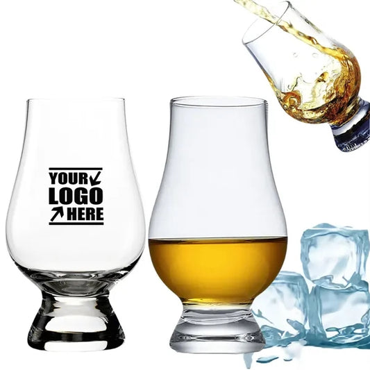 Clear Whiskey Glasses Present