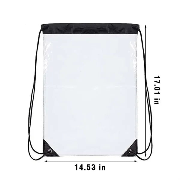 Clear drawstring bag backpack waterproof for stadium beach