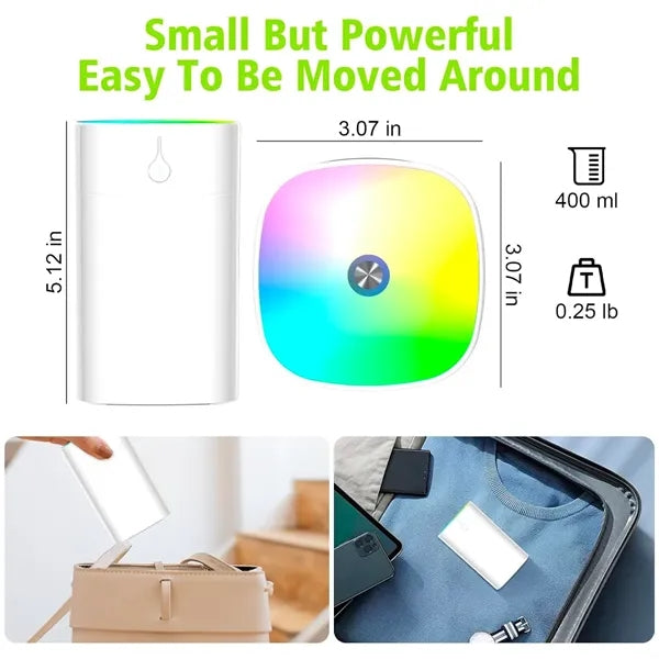 Portable Mini Humidifiers for Bedroom Aroma Diffuser