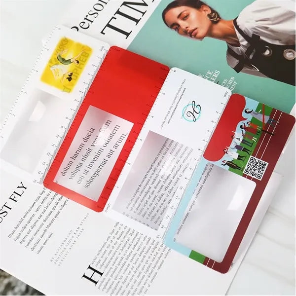 PVC 3 Dual Focus Bookmark Card Magnifier