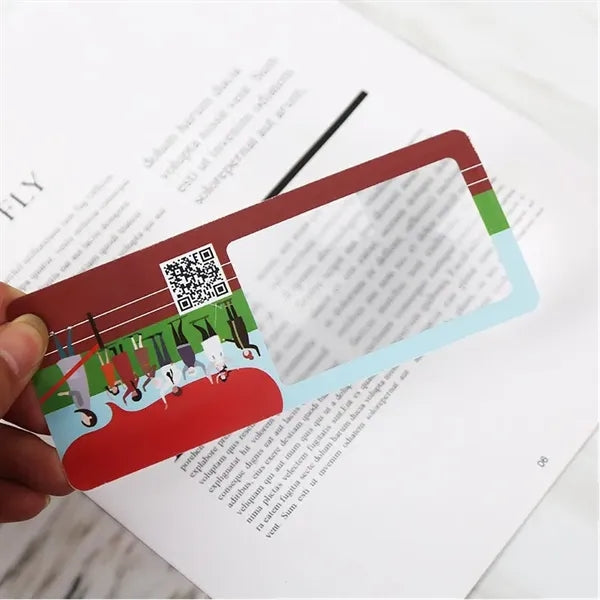 PVC 3 Dual Focus Bookmark Card Magnifier