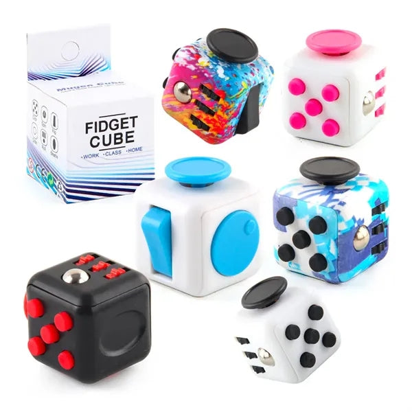 Fidget Toy Cube 6 Sided Stress Relief & Focus Toy