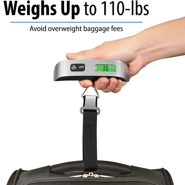 Portable digital luggage scale LCD display for travelers