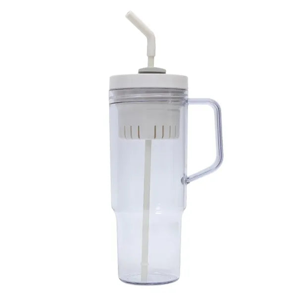 40oz Travel Mug with Handle & Straw
