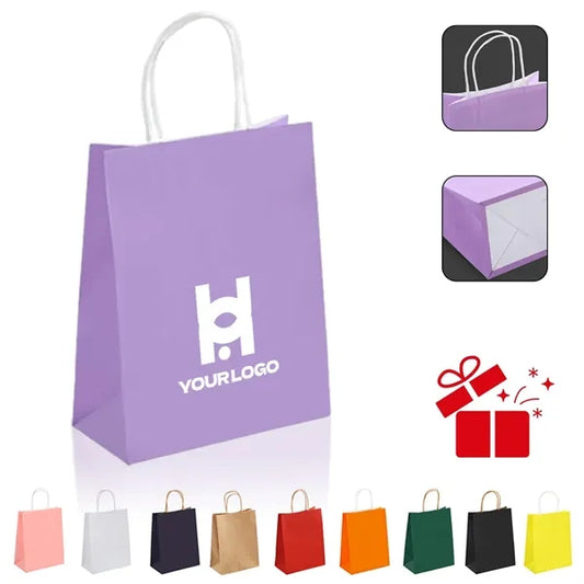 Multicolour paper bags with handles for birthday gift party