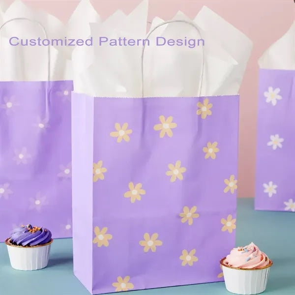 Multicolour paper bags with handles for birthday gift party