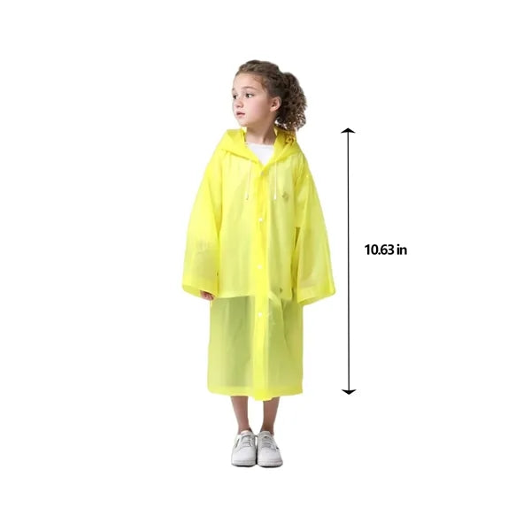 Lightweight Thickened Kids EVA Raincoat with Adjustable Hood