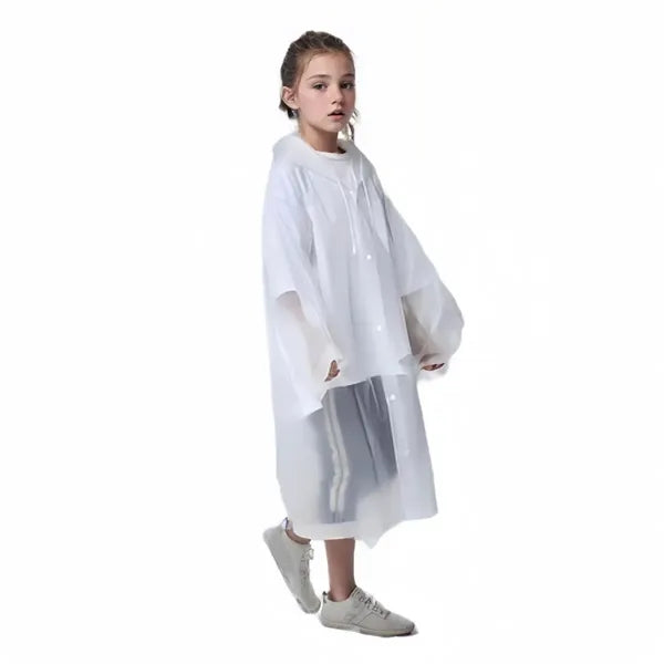 Lightweight Thickened Kids EVA Raincoat with Adjustable Hood